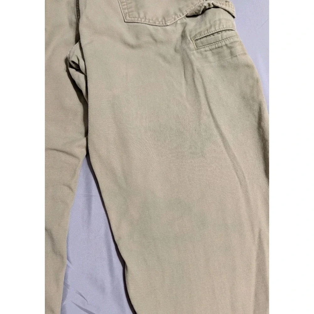 Carhartt B159 DKH Canvas Carpenter Pants Mens 36x30 Brown Work Utility - Read